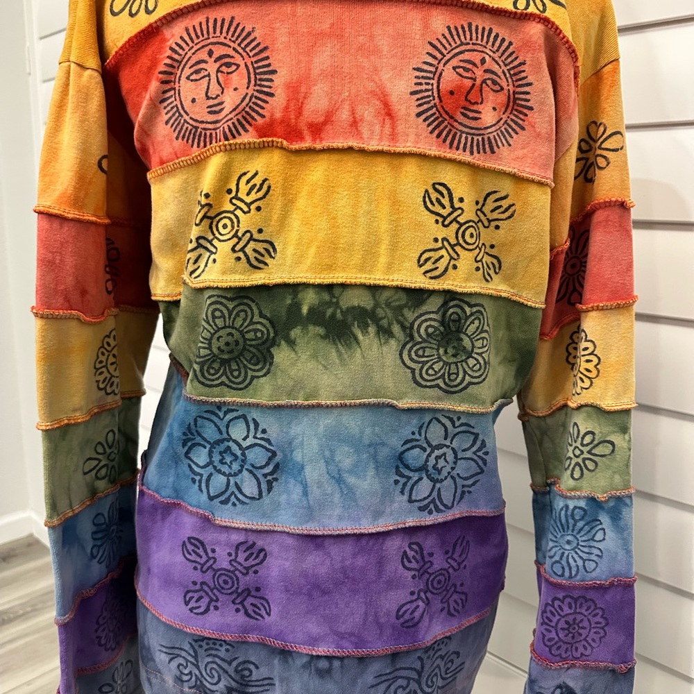 Boho Patchwork Hooded Jacket - image 3